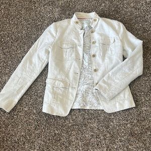 Banana Republic Classic White Button Up Jacket